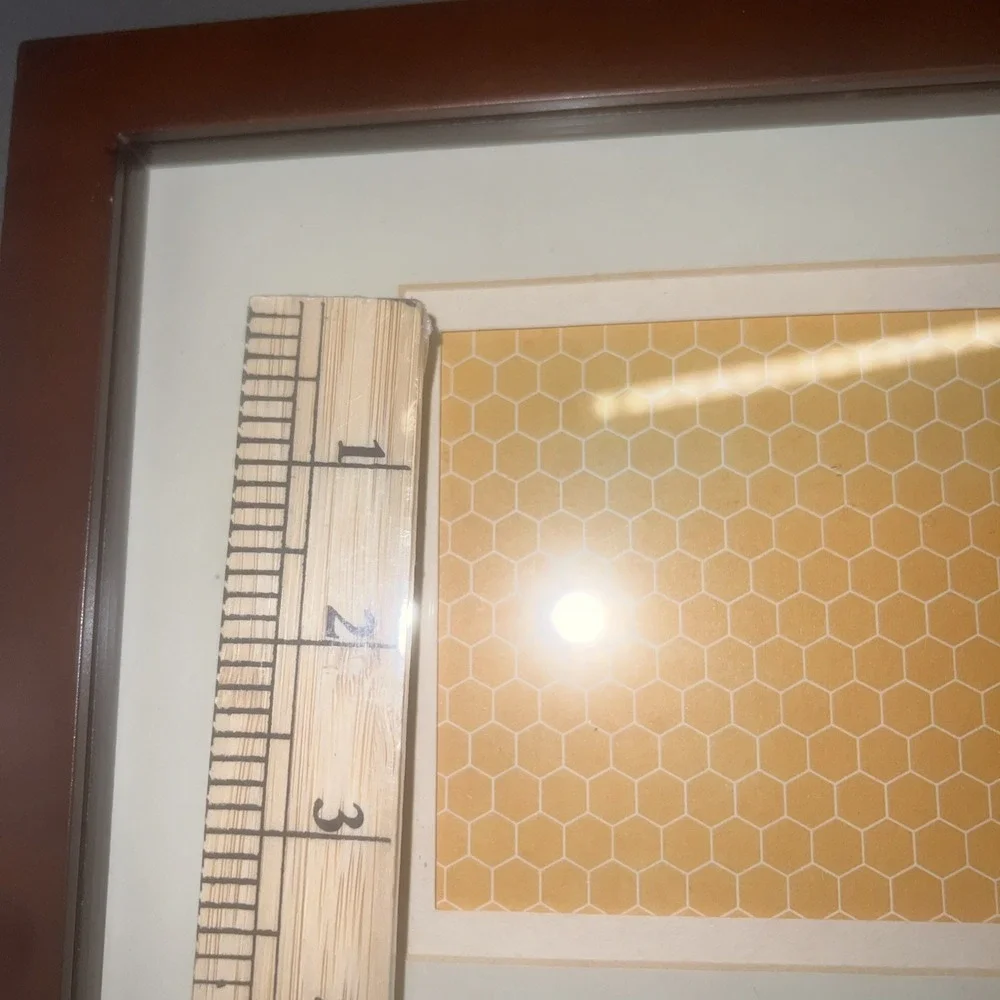 Wooden Frame W/silver Metal Cross Christian